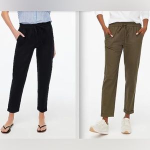 J.CREW linen-cotton drawstring pant-Loden Green-NWOT {Reasonable offers welcome｝